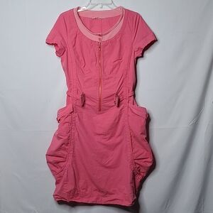 Olika pink scoop neck oversized pocket dress sz M